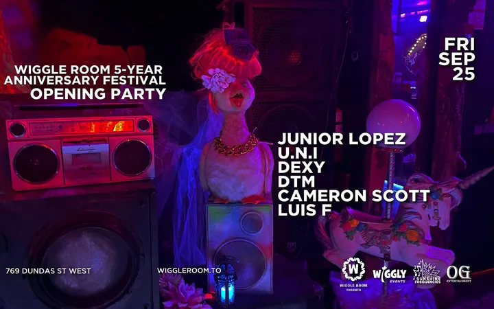 Wiggle Room's 5 Year Anniversary Festival PRE PARTY