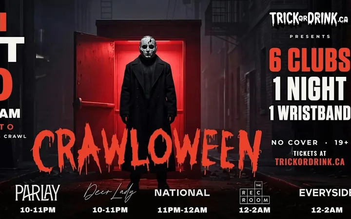 Crawloween | Toronto Halloween Club Crawl 2026 | Fri Oct 30