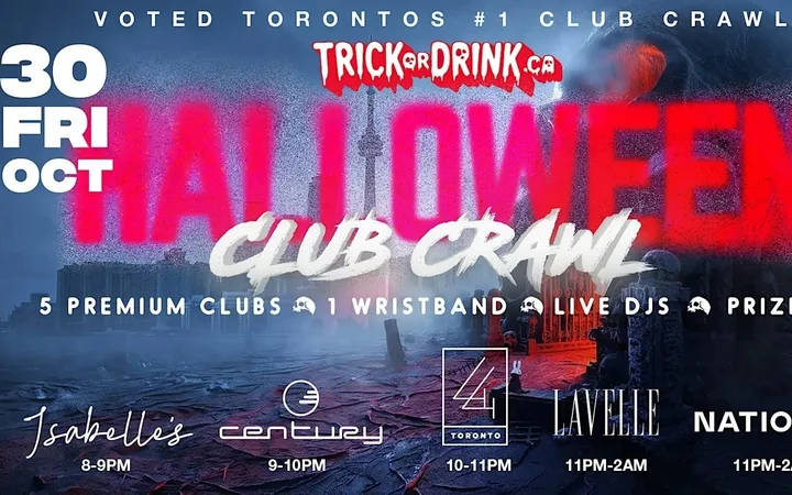 King West Club Crawl + Rooftop | Toronto Halloween Party 2026